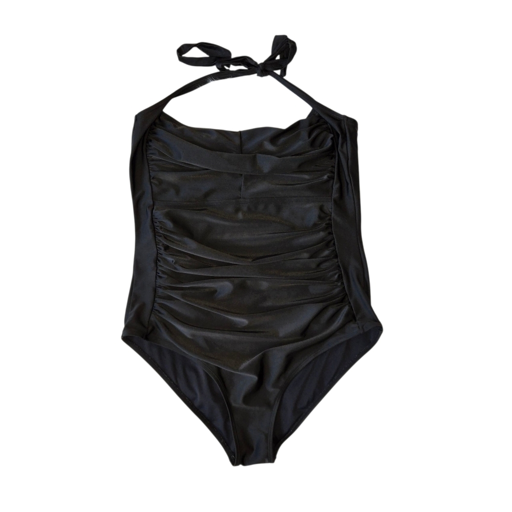 Elegant Black Women's One-Piece Swimsuit
